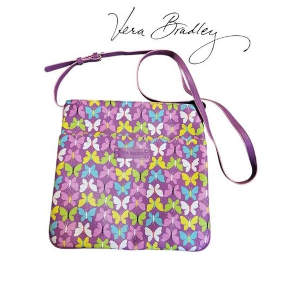 Vera Bradley Butterflies In Flight Faux Leather Hipster Crossbody NWT